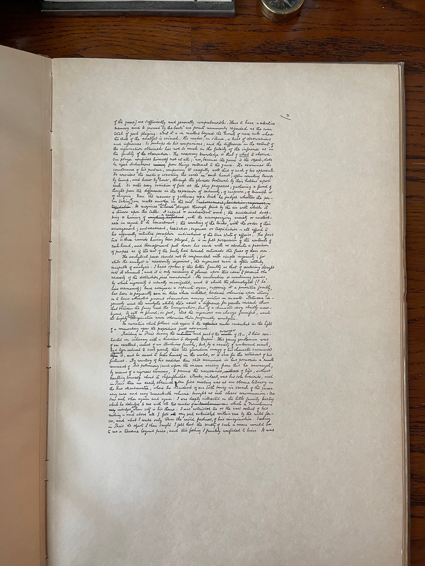 Facsimile of the MS [Manuscript] "The Murders in the Rue Morgue" / 1st Edition / 1895 - Precious Cache