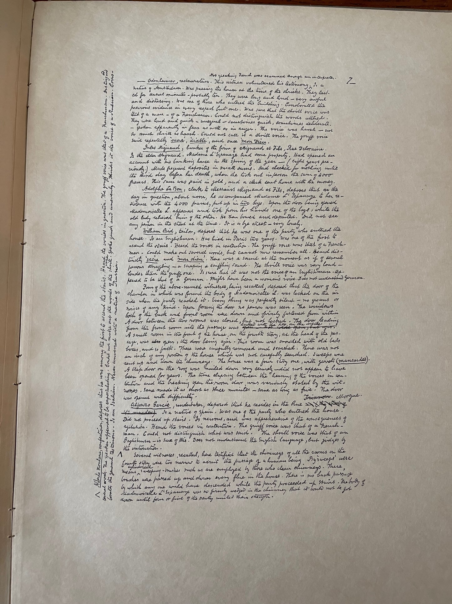 Facsimile of the MS [Manuscript] "The Murders in the Rue Morgue" / 1st Edition / 1895 - Precious Cache