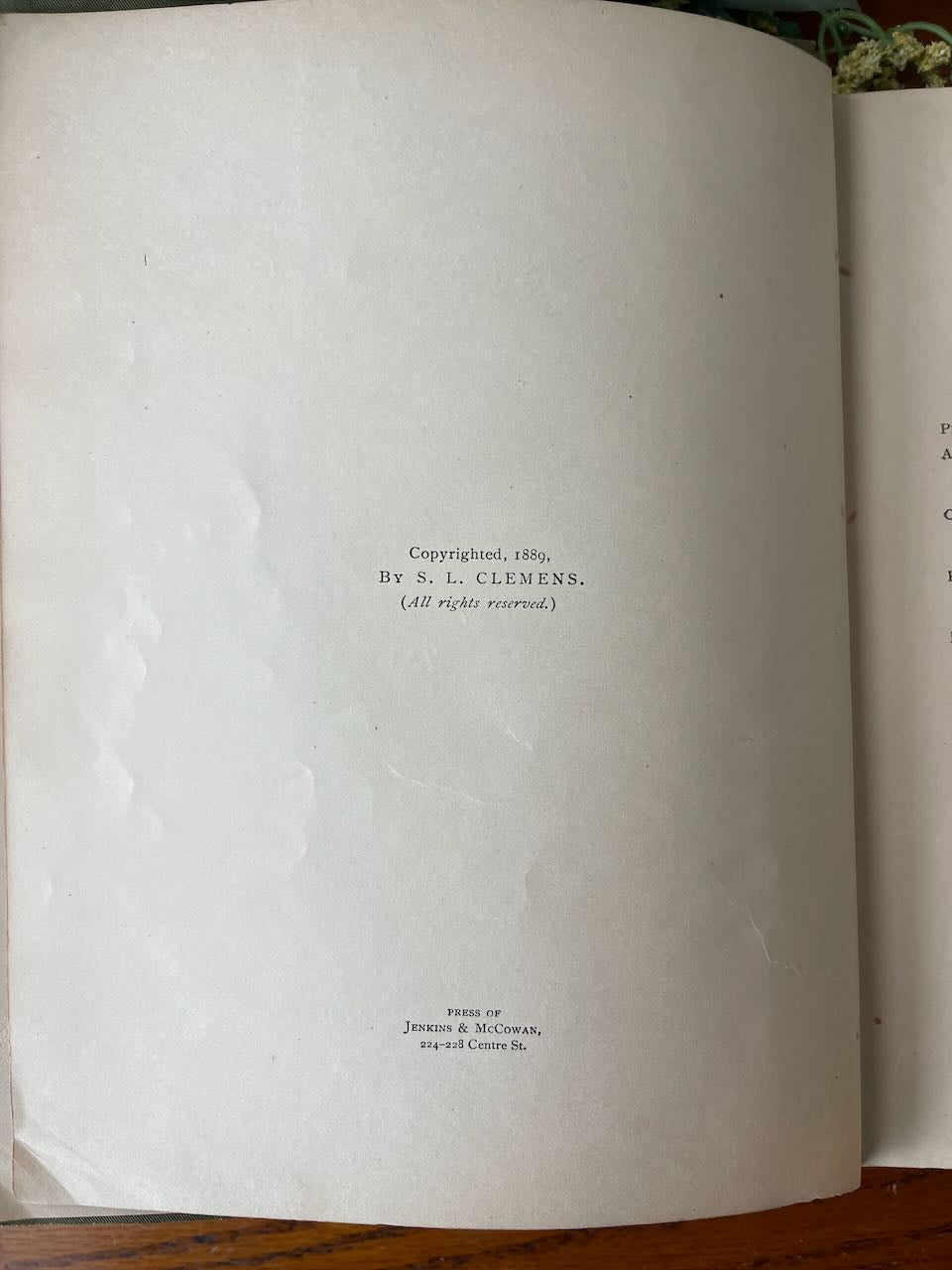 A Connecticut Yankee in King Arthur's Court / 1st Edition, Second State / 1889