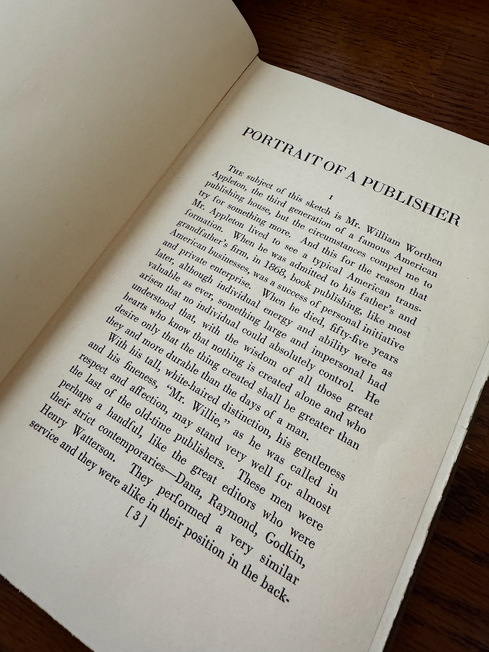 Portrait of A Publisher and The First Hundred Years of The House of Appleton 1825-1925