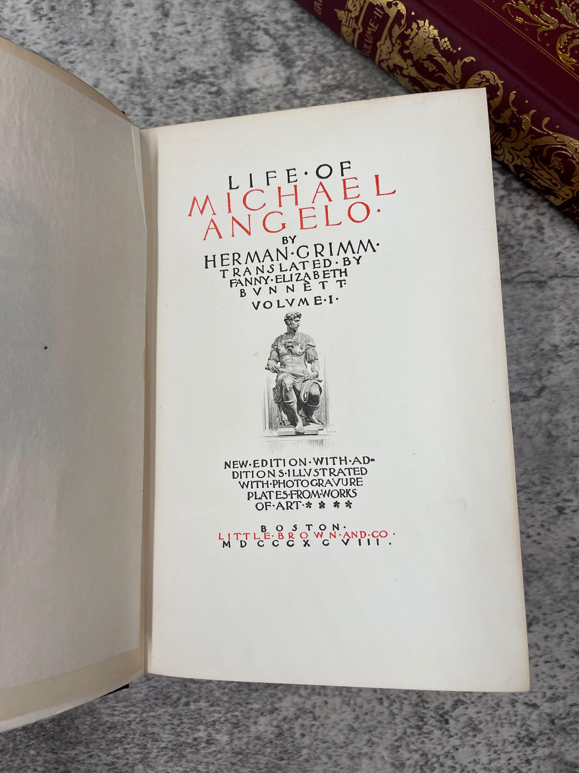 Life of Michelangelo / 2 Volumes / 1898 - Precious Cache