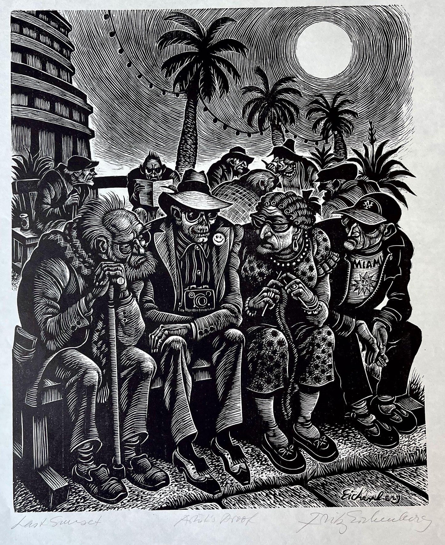 Fritz Eichenberg / Last Sunset / Artis Proof / Signed Wood Engraving - Precious Cache