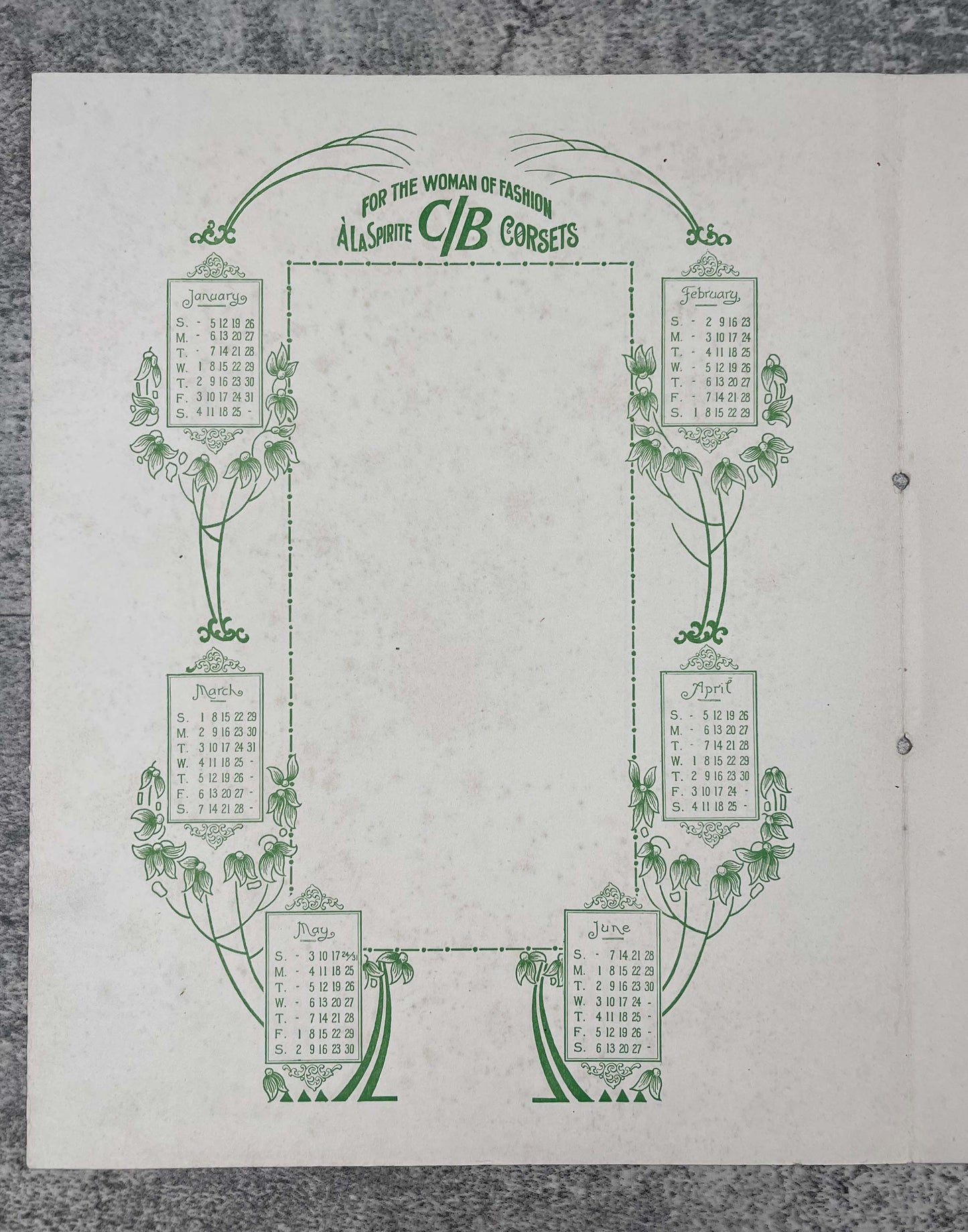 Scarce C/B A La Spirite Corsets Ad Proof / 1908 - Precious Cache