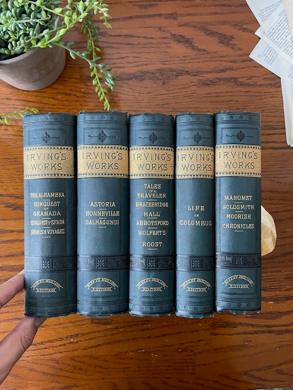 Washington Irving Works / 5 volumes / Sleepy Hollow Edition / 1883 - Precious Cache