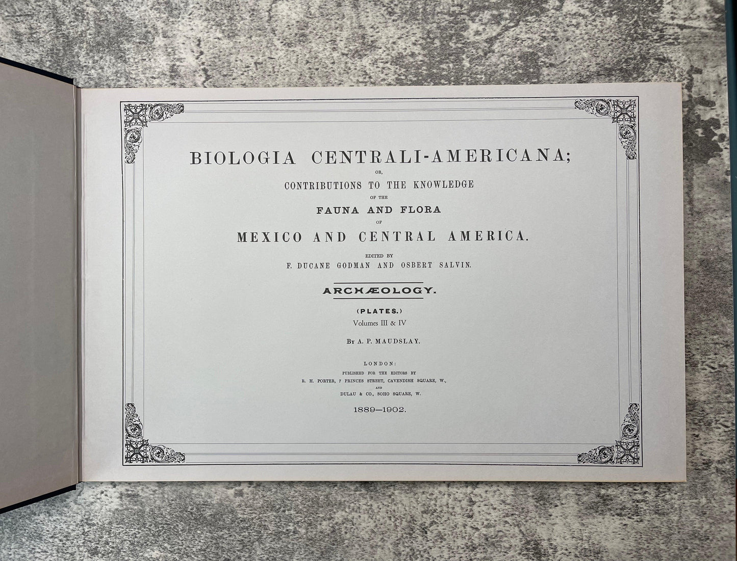 Biologia Centrali-Americana / 4 Volume Facsimile Edition of Plates / 1974 - Precious Cache