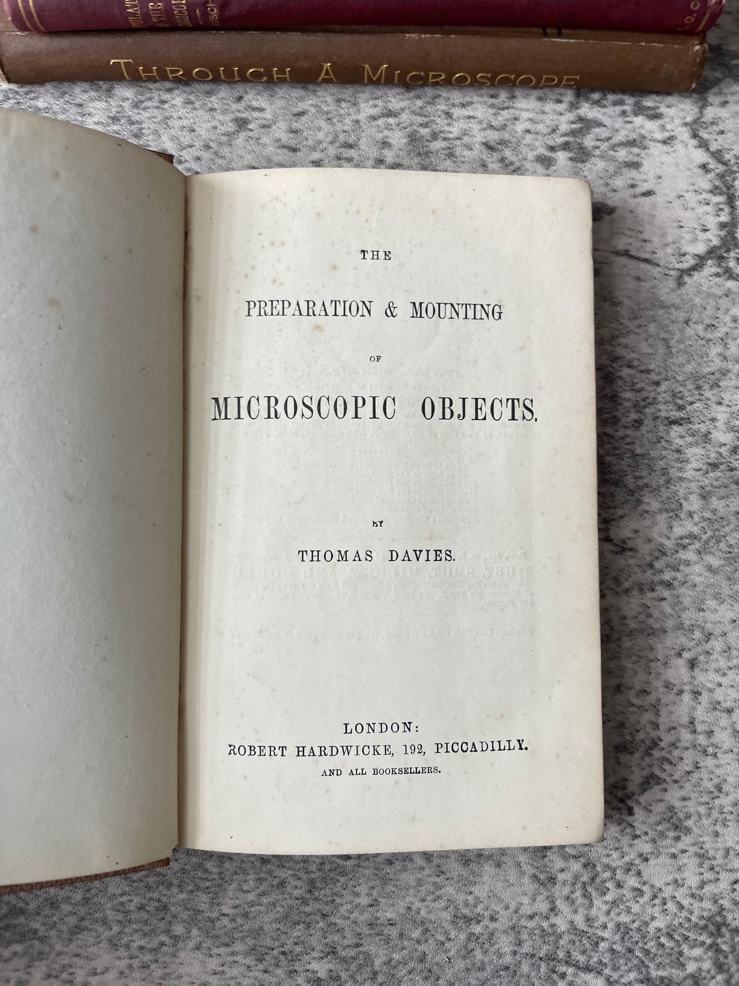 Microscope Biology Science and Chemistry / 6 Book Lot / c1800s - Precious Cache