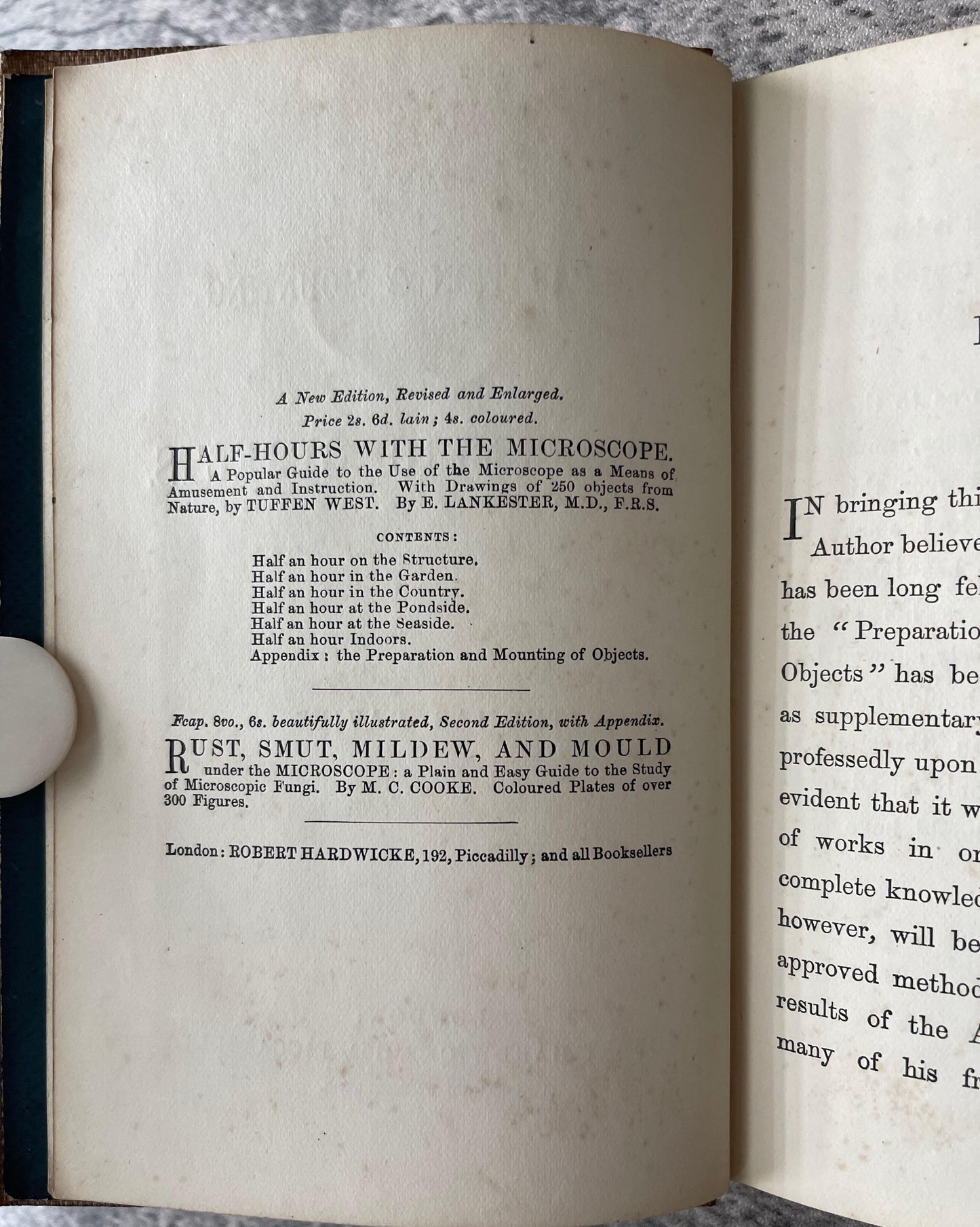 Microscope Biology Science and Chemistry / 6 Book Lot / c1800s - Precious Cache