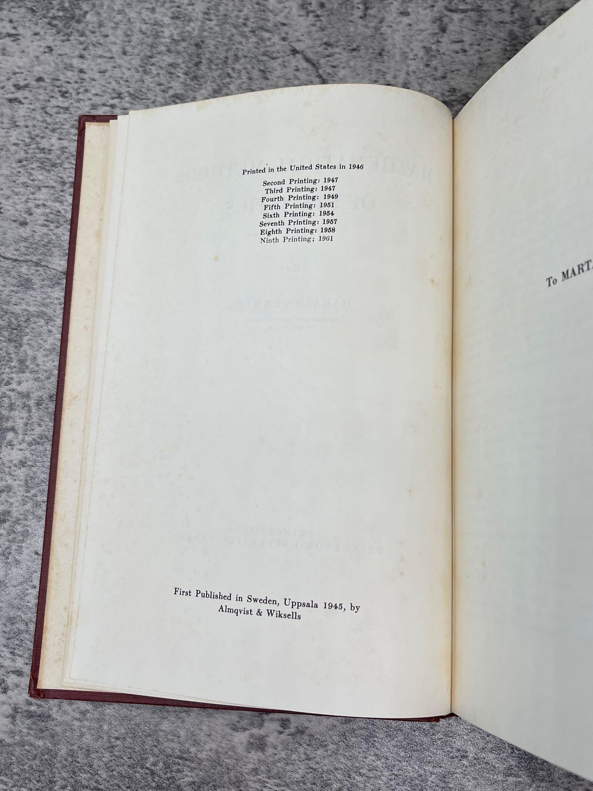 Mathematics Books / Lot of 2 / 1950-1961 - Precious Cache