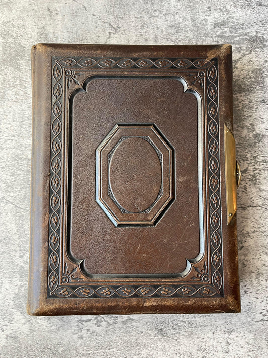 Victorian Embossed Leather Photography Album / 1876 - Precious Cache