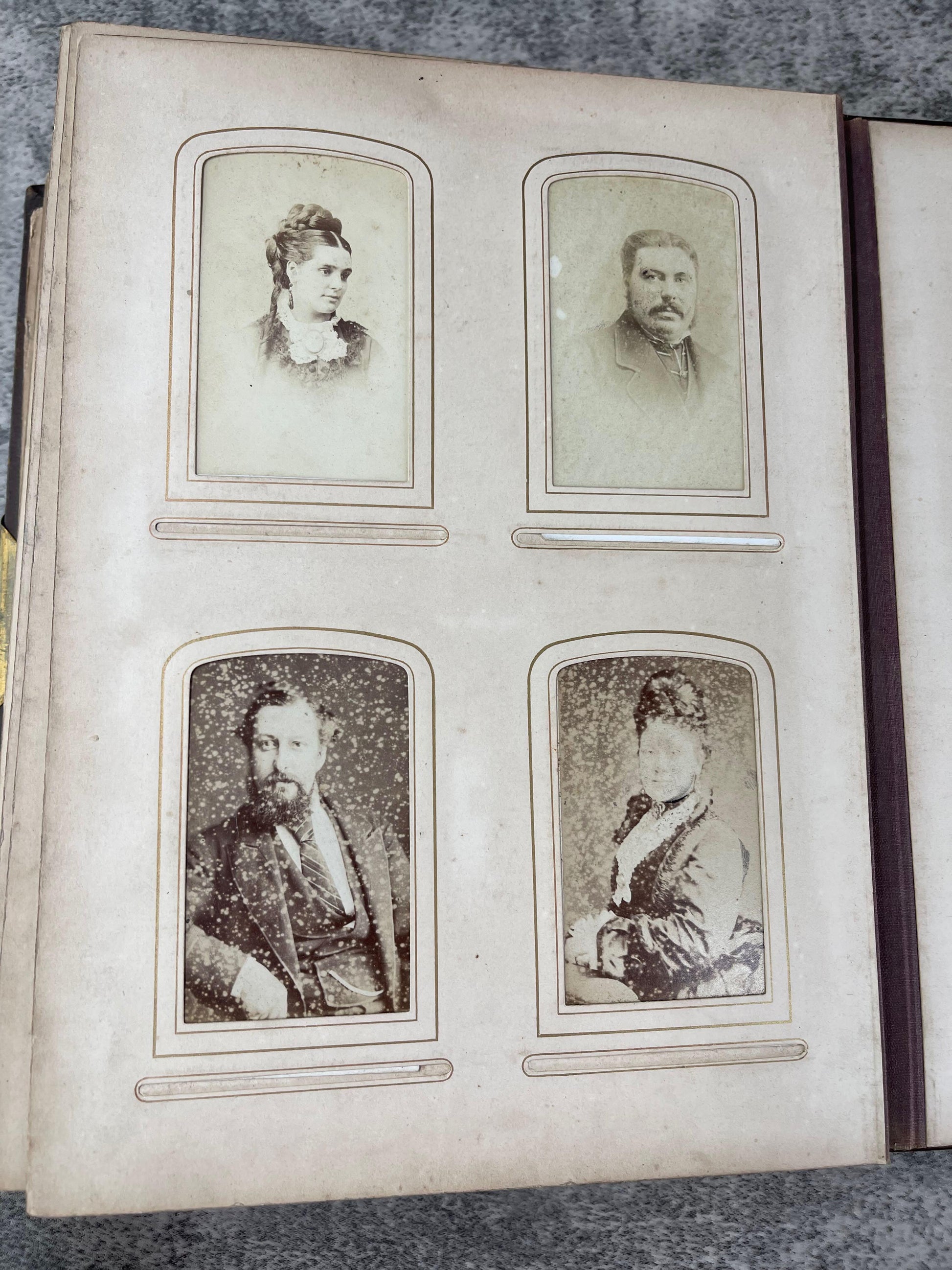 Victorian Embossed Leather Photography Album / 1876 - Precious Cache