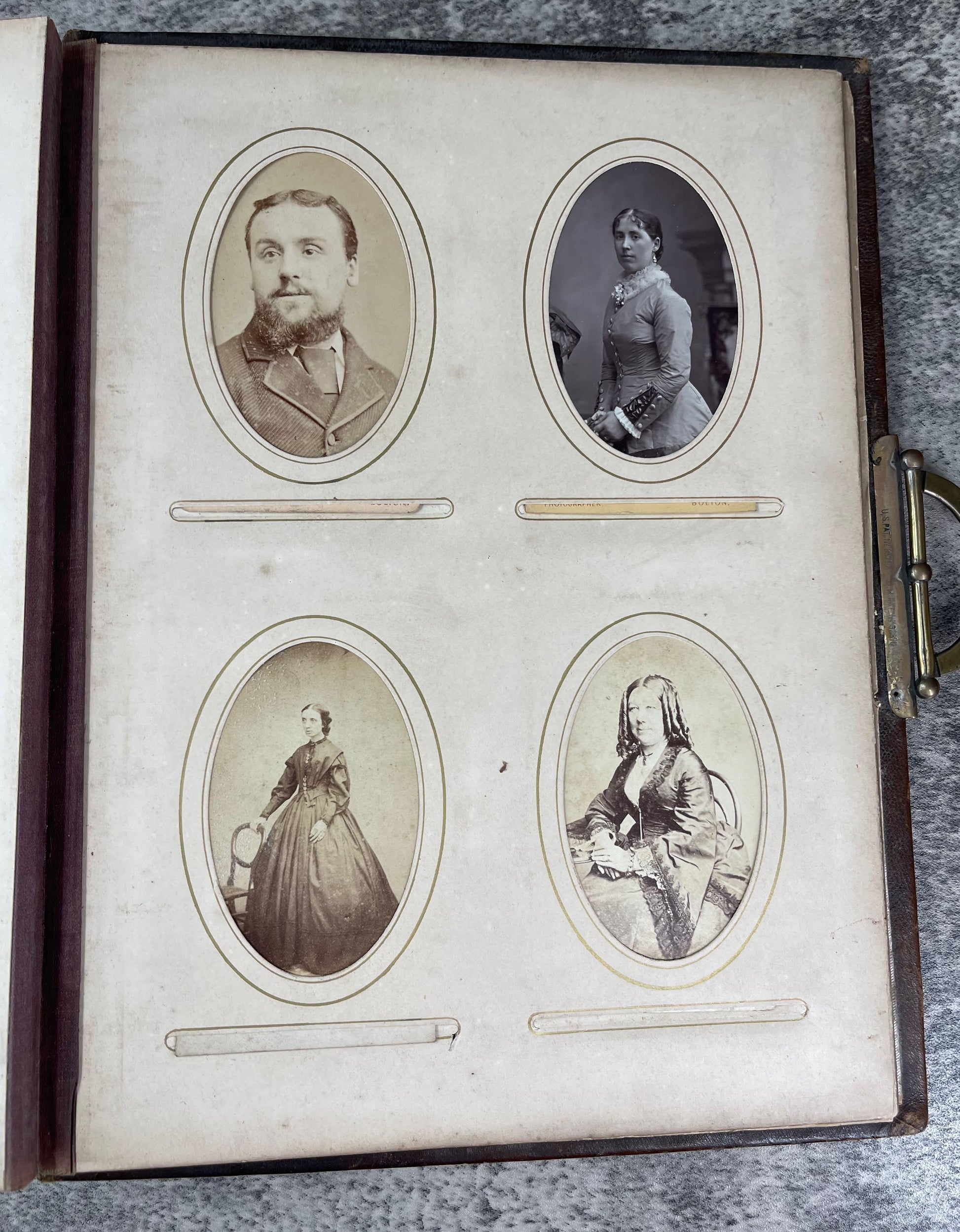 Victorian Embossed Leather Photography Album / 1876 - Precious Cache