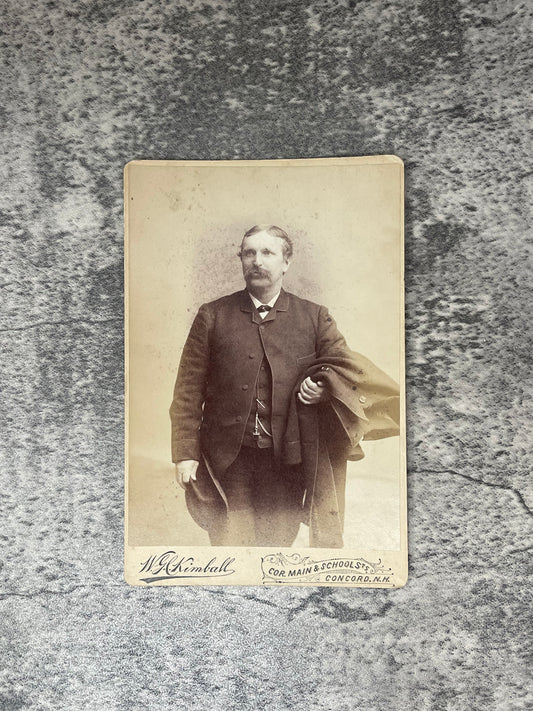 Cabinet Card Photo of an older gentleman in a suit - Precious Cache