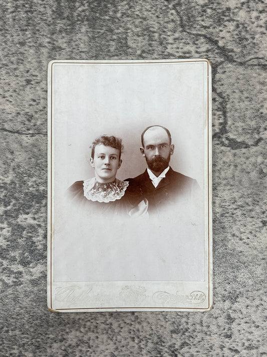 Cabinet Card Photo of a married couple - Precious Cache